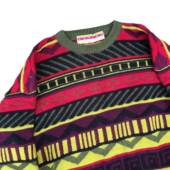 Vintage Coogi Style Knit Tough Duck Knit Sweater Large - Picture 4 of 6